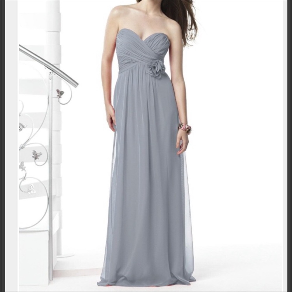 Dessy Collection Platinum Bridesmaid Dress - 2
